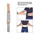 Lower Back Brace Support, Tourmaline Self-heating Lumbar Wrap with Adjustable Straps for Pain Relief (L - Beige)