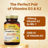 Vitamin D3 + K2 with LIPOSOMAL Technology - 5000iu Vitamin D3 & 100mcg Vitamin K2 as MK-7 - 180 Softgels