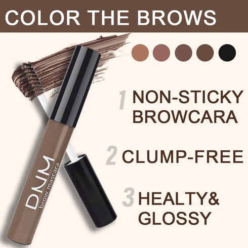 Kaely Waterproof Eyebrow Gel, Longwear Tinted Mascara, Vegan Cosmetics, 04 Dark Brown Eyebrow Color Makeup Kit
