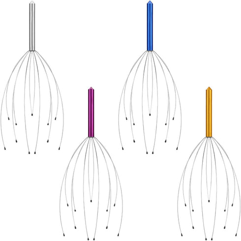Yeipis 4 Pack Scalp Massagers, Handheld Head Massage Tingler, Scratcher for Deep Relaxation, Hair Stimulation