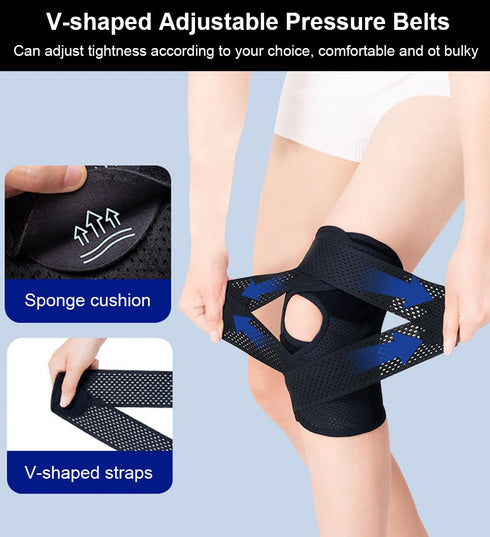 SUJAYU Knee Braces for Women Men Knee Braces for Knee Pain, Light Patella Brace with Side Stabilizers for Meniscus