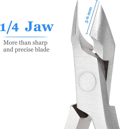 IVON Cuticle Trimmer, Professional Non-Slip Stainless Steel Nipper, Blue