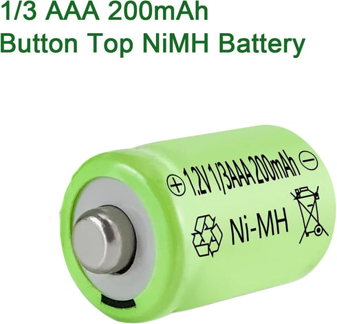 1.2V 1/3 AAA 200mAh NiMH Rechargeable Batteries for Solar Art Light, Headlamp, Toys, Gas Cooker