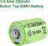 1.2V 1/3 AAA 200mAh NiMH Rechargeable Batteries for Solar Art Light, Headlamp, Toys, Gas Cooker