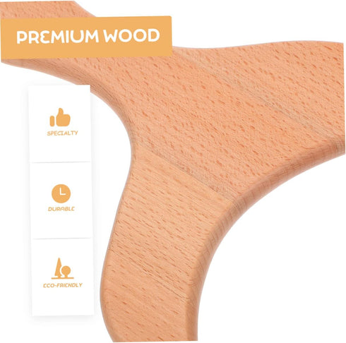 Ipetboom 2Pcs Wooden Gua Sha Boards Smooth Edges Body Massagers for Neck Shoulder Relief and Facial Massage Practical