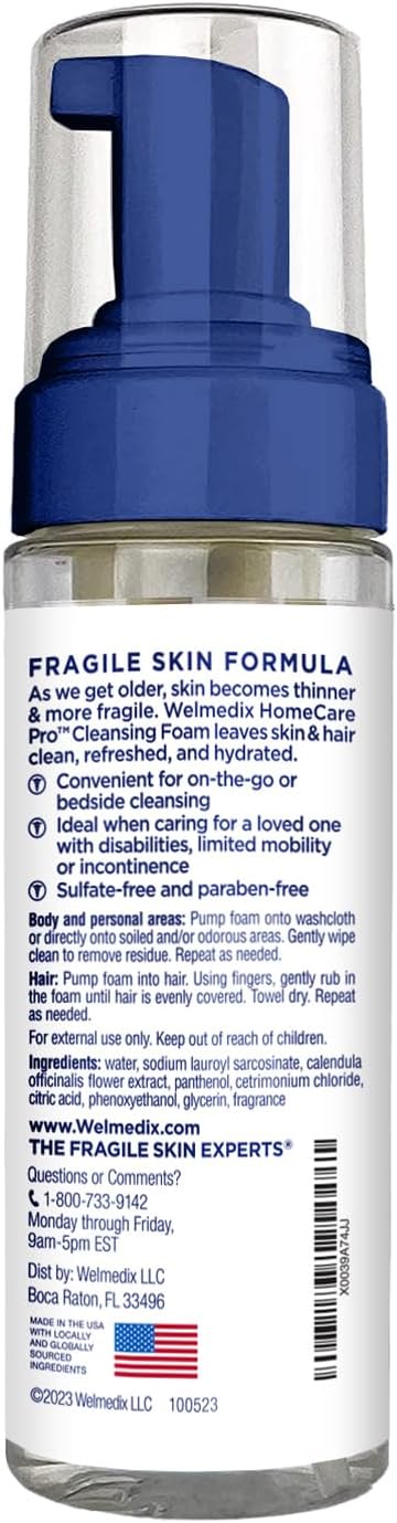 HomeCare PRO No Rinse Body Wash Cleansing Foam, 5oz - Easier Cleansing for Caregivers Managing Incontinence