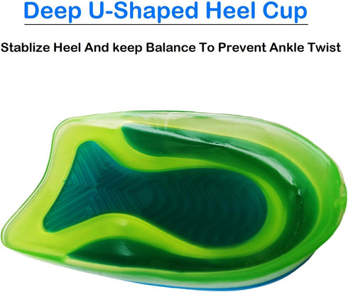 StarJungle (1 9.5-13 8.5-12)) Premium Heel Pads for Women Men Shoes, Heel Cups for Plantar Fasciitis, Bone Spurs, Pain