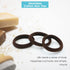 HOYOLS 50 Pcs Soft Elastic Hair Ties, Espresso - Large Nylon Fabric Ponytail Holder Bands for Thick Curly Hair
