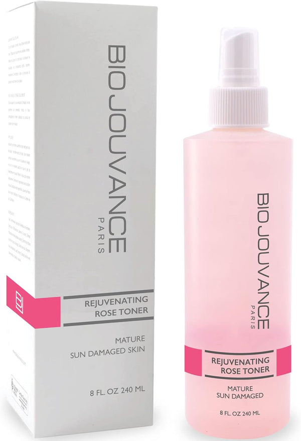 Rejuvenating Rose Toner Spray 8oz, PH Balancing Alcohol-Free Hydrating Face Toner for Mature Skin