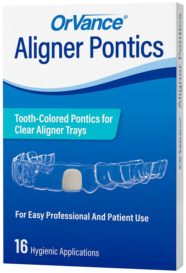 Aligner Pontics | Temporary Tooth Replacement for Aligner Trays and Retainers (16 Count) During Orthodontic Treatment
