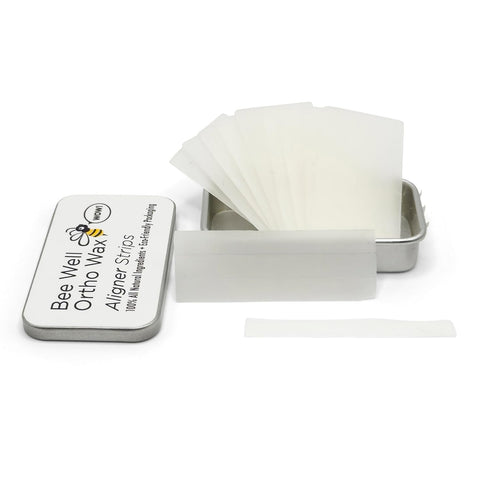 Invisalign Wax, 100% All Natural Beeswax Aligner Kit, Protects & Relieves Irritation, 1 Recyclable Tin with 40 Strips