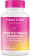 Pink Stork Women's Probiotics for Vaginal Health, 10 Billion CFUs, 30 Capsules for pH Balance & Immune Health