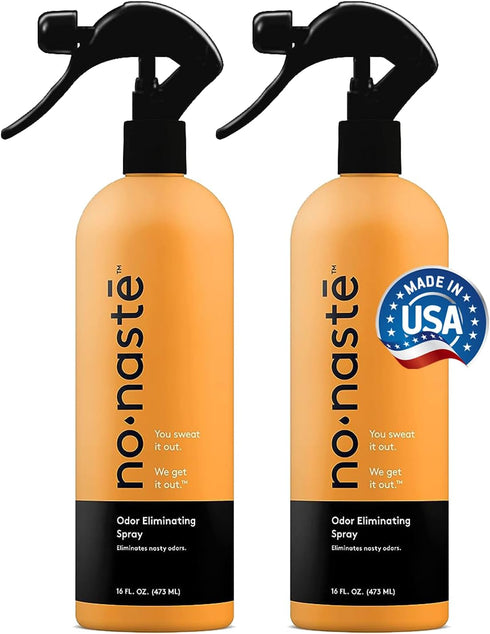 Odor Eliminating Spray - 32 Fl Oz (Pack of 2) - Shoe, Yoga Mat, Boxing Glove, & Gym Bag Deodorizer