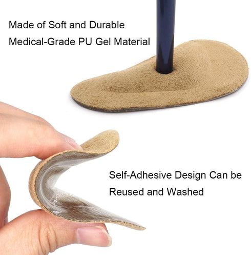 Dr. Foot's Arch Support Shoe Insoles for Flat Feet, Gel Inserts for Plantar Fasciitis, 6 Colors - 6 Pairs