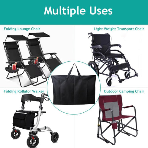 600D 41.5" 11" 28.5" Heavy Duty Folding Chair Storage Bag, Chair Storage Case for Beach Chair Camping Chair Zero