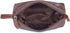 Makeup Bag for Travel - Slim Stylish Design, Genuine Leather Stationary Bag Fits in All Purses & Bags