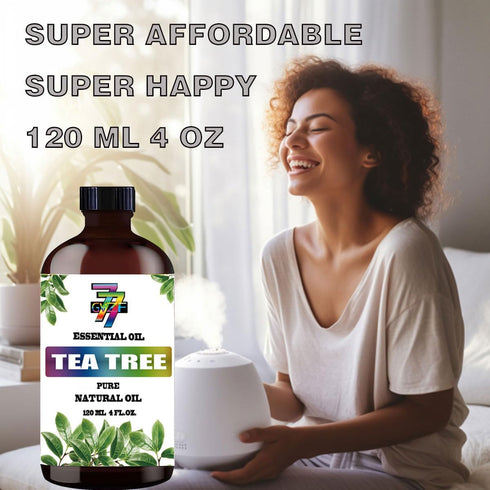 Tea Tree Essential Oil 4 Fl Oz (120 ml) -for Diffusers, Humidifiers, Home, Bath, Cleaning, Yoga, DIY Scented Candles