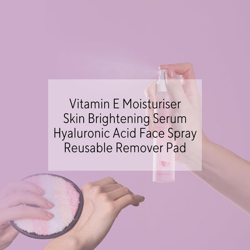 W7 Brighten Up Essential Gift Set, Moisturizer, Cleansing Cookie, Toner and Face Mist, Soothing Skin Care Kit