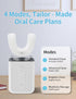 WILDWELLO IPX7 U-Shaped Electric Toothbrush, Food-Grade Silicone, Waterproof, Magnetic Contact Charging