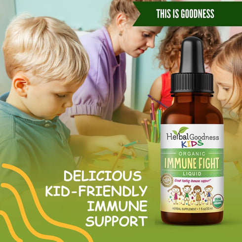 Immune 1oz Immune Immune Support with Ashwagandha for and Turmeric Herbal Supplements - Natural Kids Booster Drops