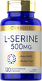 Carlyle L Serine Capsules, 500 mg, 120 Count, Non-GMO & Gluten Free Supplement