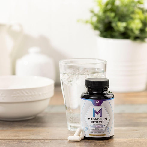 Magnesium Supplement 1000mg | Extra Strength Complex for Muscle, Nerve, Bone & Heart Health | 60 Veggie Capsules