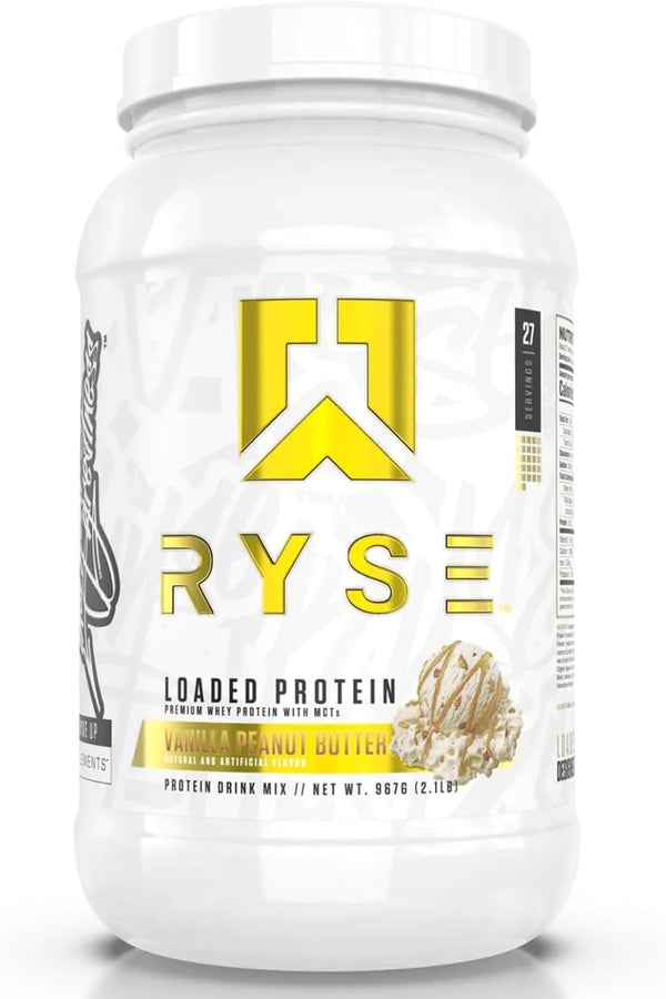 Ryse Loaded Protein Powder, 25g Whey Protein Isolate & Concentrate, Low Carbs & Sugar