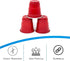 EDI Disposable Red Plastic Mini Party Shot Glasses, 2 oz, 40 Count