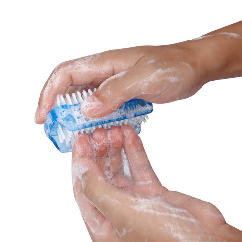 Nail Brush Two Sided Fingernail Scrub Brush, Soft Stiff Bristles for Men Women Kids, 4 PCS