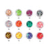 YesLady Nail Art Charms - Sequin Heart Shape Glitter Slime Flakes, 12 Colors