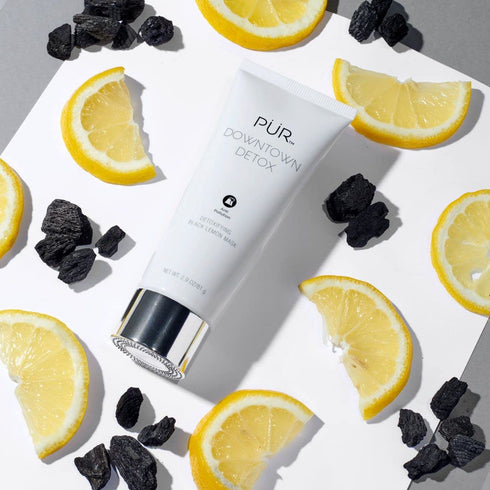 PÜR Beauty Downtown Detox - Detoxifying Black Lemon Face Mask, Helps Draw Out Impurities and Soothe Skin