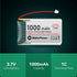 MakerFocus 4pcs 3.7V Lithium Rechargeable Battery - JST1.25 Connector, 1000mAh with Protection Board
