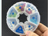 xjs 7 XZC Round Shaped Clear Hard Plastic Day Drug Organizer Pill Box