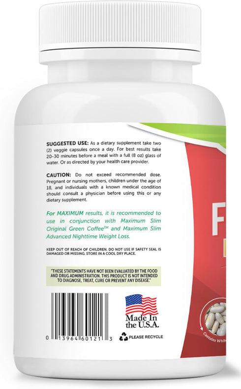 Maximum Slim Pure Kidney Bean Extract, Fat & Carb Blocker for Weight Loss and Appetite Suppressant