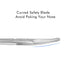 LIVINGO 3.75" Rounded Curved Nose Hair Scissors, Premium Stainless Steel for Manicure Cuticle Trimming Facial Hair