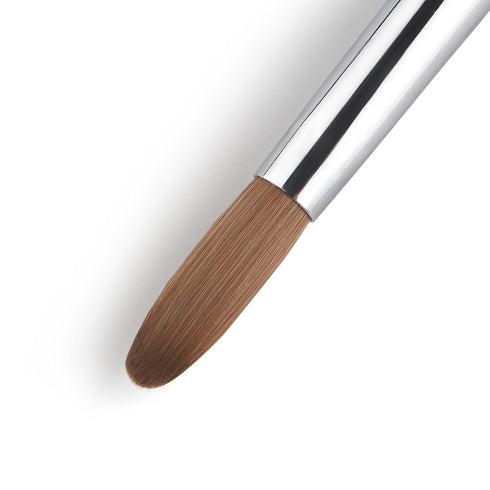 KADS 16# Pure Kolinsky Hair Bristles Acrylic Nail Brush, Oval Crimped Shaped RedWood Handle Professional Quality