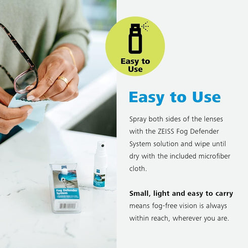 ZEISS Anti-Fog Kit for Glasses - Fog Defender System