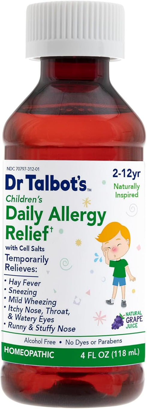 Dr. Talbot's Daily Allergy Relief Liquid Medicine, Naturally Inspired for Children, 4 Fl Oz
