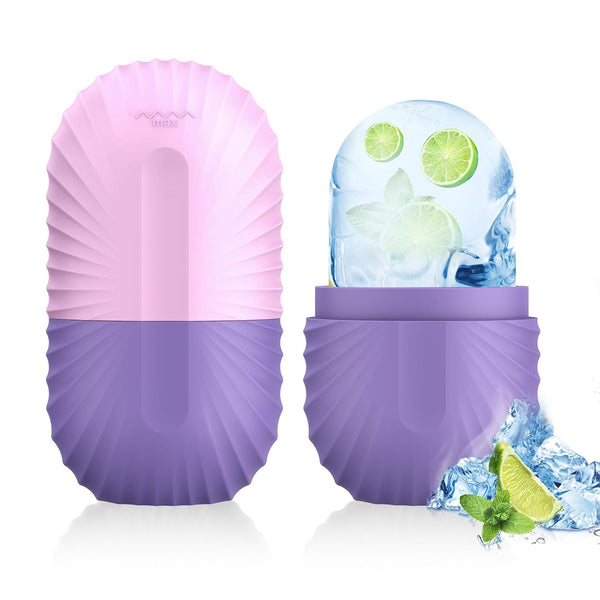 Ice Roller for Face and Eye, Silicone Ice Facial Roller for Shrink Pores, Reduce Puffiness, Reusable Ice Cube Roller