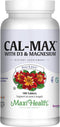 Maxi Health Calcium Magnesium Supplement with Vitamin D3 & Boron | 180 Tablets | Kosher Bone Health & Nighttime Formula