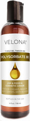 Polysorbate 80 by Velona, 4 Fl Oz | Solubilizer, Food & Cosmetic Grade for Cooking, Skin Care, Bath Bombs