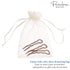 Parcelona Large 3 1/2" Brown Tortoise Shell Wavy Crink U Shaped Chignon Hair Pins Set of 3 Made in France for Women and