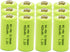 1.2V 2/3 AAA 400mAh NiMH Rechargeable Batteries with Button Top for DIY LED Solar Light, 12 Packs