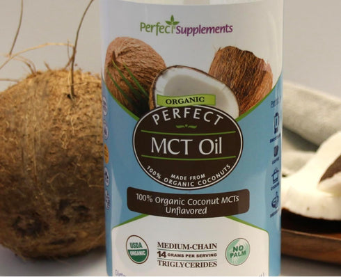 Perfect Supplements Perfect MCT Oil - 30oz Organic Coconut Unflavored Oil for Sustainable Energy Boost