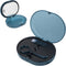 Linkidea Double-layer Retainer Storage Case with Mirror, Portable Aligner Holder with Removal Tool, Blue