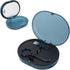 Linkidea Double-layer Retainer Storage Case with Mirror, Portable Aligner Holder with Removal Tool, Blue