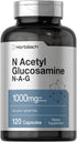 N-Acetyl Glucosamine 1000 mg, 120 Capsules, N-A-G Supplement Pills, Non-GMO & Gluten-Free by Horbaach
