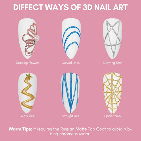 Makartt 3D Clear Spider Gel for Nail Art, Elastic Gel Nail Paint for Drawing, Soak Off UV LED Gel Polish for DIY Nail