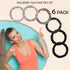 Silk Hair Ties - 22 Momme 100% Pure Mulberry Silk Scrunchies for Hair Sleep, 6 Pack (Black*2, Navy*1, Lotus Pink*1,