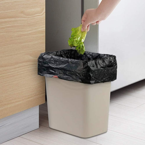 6 Gallon Kitchen Drawstring Trash Bags, Black Plastic Garbage Bags, 2 Rolls, 104 Count for Wastebasket Bin Liners